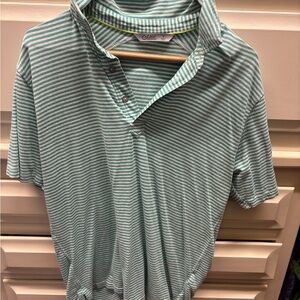 Tasc Men's Blue Striped Polo Shirt